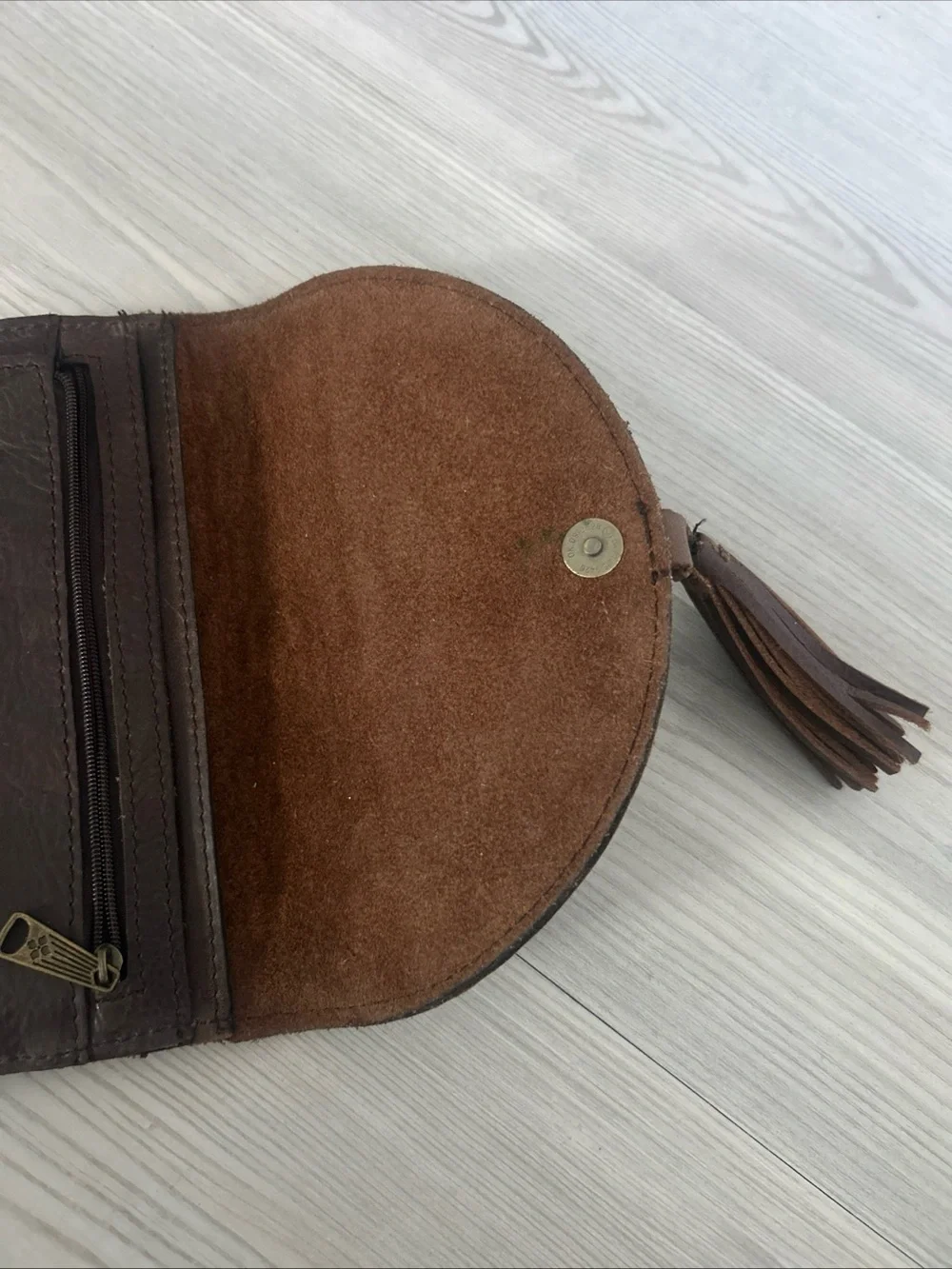 Patricia Nash Colli Brown Leather Trifold Wallet